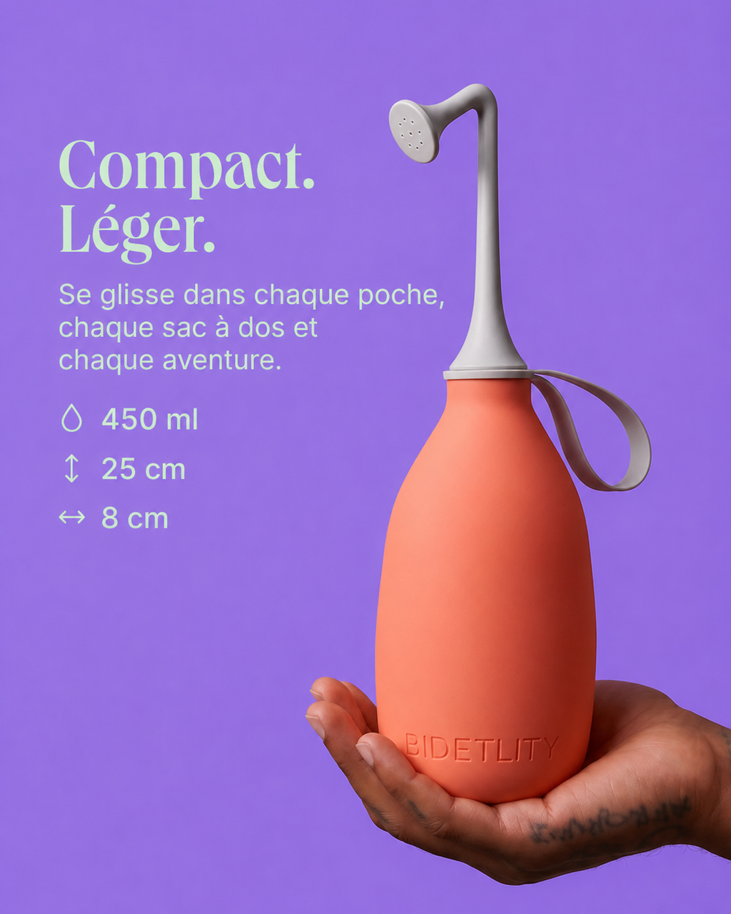 Douche de fesses portable